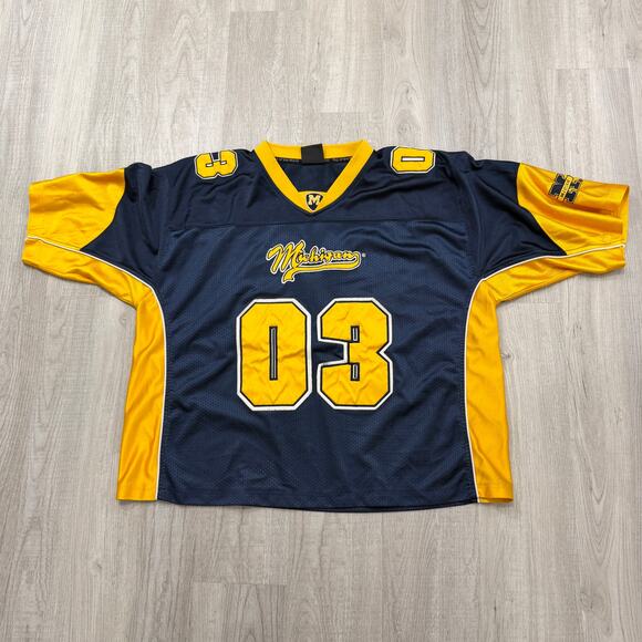 Vintage Michigan Wolverines Football Jersey Men's XL BOXY Fit Cropped y2k UofM